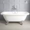 Freistehende Vorwand-Badewanne mit Mittelablauf, 1685mm x 780mm | Weiß, Farbe der Füße wählbar – Richmond