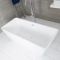 Freistehende Badewanne (rechteckig) mit zwei Rückenschrägen, 1615mm x 720mm, Mittelablauf - Sandford