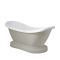 Freistehende Badewanne mit zwei Rückenschrägen und Sockel, 1750mm x 730mm – Farbe wählbar – Ryther