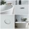 Freistehende Badewanne (oval) mit zwei Rückenschrägen, 1700mm x 750mm, Mittelablauf - Covelly