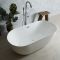 Freistehende Badewanne (oval) mit zwei Rückenschrägen, 1700mm x 750mm, Mittelablauf - Otterton