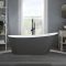 Freistehende Badewanne (oval) mit einer erhöhten Rückenschräge - Größe & Farbe wählbar - Otterton