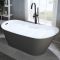 Freistehende Badewanne (oval) mit einer erhöhten Rückenschräge - Größe & Farbe wählbar - Otterton