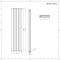 Design Heizkörper Vertikal Weiß 1500mm x 354mm 1150W (doppellagig) - Revive