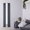 Design Heizkörper Vertikal Anthrazit 1800mm x 499mm 1030W (einlagig) - Revive