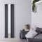 Design Heizkörper Vertikal Anthrazit 1800mm x 499mm 1613W (doppellagig) - Revive
