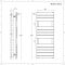 Handtuchheizkörper, 1200mm x 450mm, 637W – mit flachen Heizlamellen – Anthrazit - Lustro