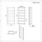 Aluminium Design Badheizkörper Weiß 1190mm x 500mm 531W – Gradus