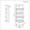 Design Handtuchheizkörper mit Mittelanschluss - 1000mm x 500mm, 986W – Mattschwarz - Arch
