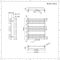 Design Handtuchheizkörper mit Mittelanschluss - 736mm x 600mm, 869W – Mattschwarz - Arch