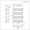 Design Badheizkörper mit Mittelanschluss, Weiß 1000mm x 600mm 1157W – Arch