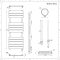 Handtuchheizkörper Mischbetrieb - 1213mm x 450mm - inkl. 400W Heizelement, inkl. Ventile für den Mischbetrieb - Chrom - Lustro