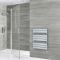 Design Badheizkörper Chrom Flach 840mm x 600mm 309W – Lustro