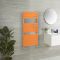 Design Handtuchheizkörper, mit flachen Heizlamellen - Größe wählbar - Orange (Sunset Orange) - Lustro