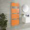Design Handtuchheizkörper, mit flachen Heizlamellen - Größe wählbar - Orange (Sunset Orange) - Lustro