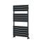 Handtuchheizkörper, 1200mm x 600mm, 796W – mit flachen Heizlamellen – Schwarz - Lustro