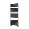 Handtuchheizkörper, 1500mm x 600mm, 990W – mit flachen Heizlamellen – Schwarz - Lustro