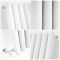 Design Heizkörper Vertikal Weiß 1780mm x 354mm 1043W (einlagig) - Savy