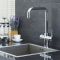 1-Loch Heißwasser-Küchenarmatur, 3-in-1, schwenkbar – Chrom – Como