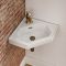 Retro-Hängewaschbecken, Eckeinbau – 450mm x 420mm, mit 1 Hahnloch – Richmond