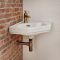 Retro-Hängewaschbecken, Eckeinbau – 450mm x 420mm, mit 1 Hahnloch – Richmond