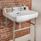 Retro-Waschbecken mit Metallgestell – 560mm x 450mm, mit 2 Hahnlöchern – Richmond