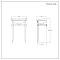 Retro-Waschbecken mit Metallgestell 560mm, 1 Hahnloch – Matt Schwarz – Richmond