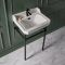 Retro-Waschbecken mit Metallgestell 560mm, 1 Hahnloch – Matt Schwarz – Richmond