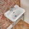 Retro-Waschbecken mit Metallgestell – 500mm x 350mm, mit 1 Hahnloch – Richmond
