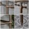 500mm Nostalgie Waschbecken in Komforthöhe mit Metallgestell in geölter Bronze (1 Hahnloch) - Richmond