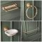 Badezimmer-Zubehör-Set 4-tlg. - satiniertes Gold - Elizabeth