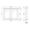 Spiegelschrank 750mm x 1050mm | Storm Grey (Grau) - Old London