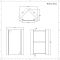 Eckspiegelschrank, 650mm x 459mm, Wandmontage - Weiß - Cluo