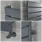 Handtuchheizkörper, 1500mm x 600mm, 990W – mit flachen Heizlamellen – Anthrazit - Lustro