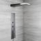 Unterputz-Duschpaneel mit Thermostat - mit Regen/Wasserfall-Duschkopf, Handbrauseset und Körperdüsen - Metallgrau - Ryukyu