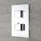 Unterputz-Duschsystem mit Thermostat - inkl. 280mm x 280mm Unterputz-Duschkopf - Chrom - Kubix
