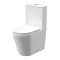 Rundes Stand-WC mit aufgesetztem Spülkasten inkl. Sitz mit Absenkautomatik