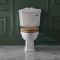 Stand WC mit aufgesetztem Spülkasten und Sitz in Eiche - Regent