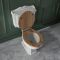 Stand WC mit aufgesetztem Spülkasten und Sitz in Eiche - Regent