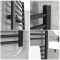 Elektrischer Badheizkörper Schwarz Flach 600mm x 400mm inkl. 200W Heizelement – Nox