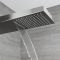 Duschpaneel mit Thermostat – mit Regen/Wasserfall-Duschkopf, Handbrause und Körperdüsen - Metallgrau – Océanie
