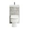 2-in-1-Waschbecken- und WC-Element 500mm x 890mm mit Exton-WC inkl. Spülknopf in Chrom | Steingrau - Cluo