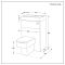 2-in-1-Waschbecken- und WC-Element 500mm x 890mm mit Exton-WC inkl. Spülknopf in Chrom | Steingrau - Cluo
