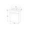 Eckwaschbecken mit Unterschrank 450mm – Champignon Matt – RAK Resort x Hudson Reed