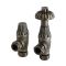 Retro-Winkelventile Thermostatisch im Paar - antike Bronze - Regent
