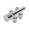 Mittelanschlussgarnitur Eck-Ausführung Manuell Chrom inkl. Multiadapter für 16mm Kupferrohre im Set