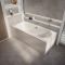 Einbaubadewanne mit 2 Rückenschrägen 1700mm x 700mm Seiten- & Endverkleidung wählbar - Covelly