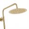 Duschsäule mit Thermostat inkl. Handbrause und Duschkopf – satiniertes Gold – Ayanna
