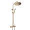 Duschsäule mit Thermostat inkl. Handbrause und Duschkopf – satiniertes Gold – Ayanna