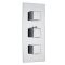 Duschsystem mit Thermostat und Umsteller– mit schmalem Wasserfall-Duschkopf und Handbrauseset - Chrom – Kubix